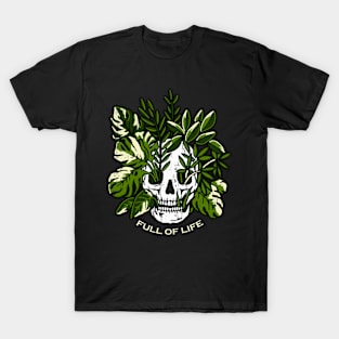 Skull Vintage Art " Full of life " T-Shirt